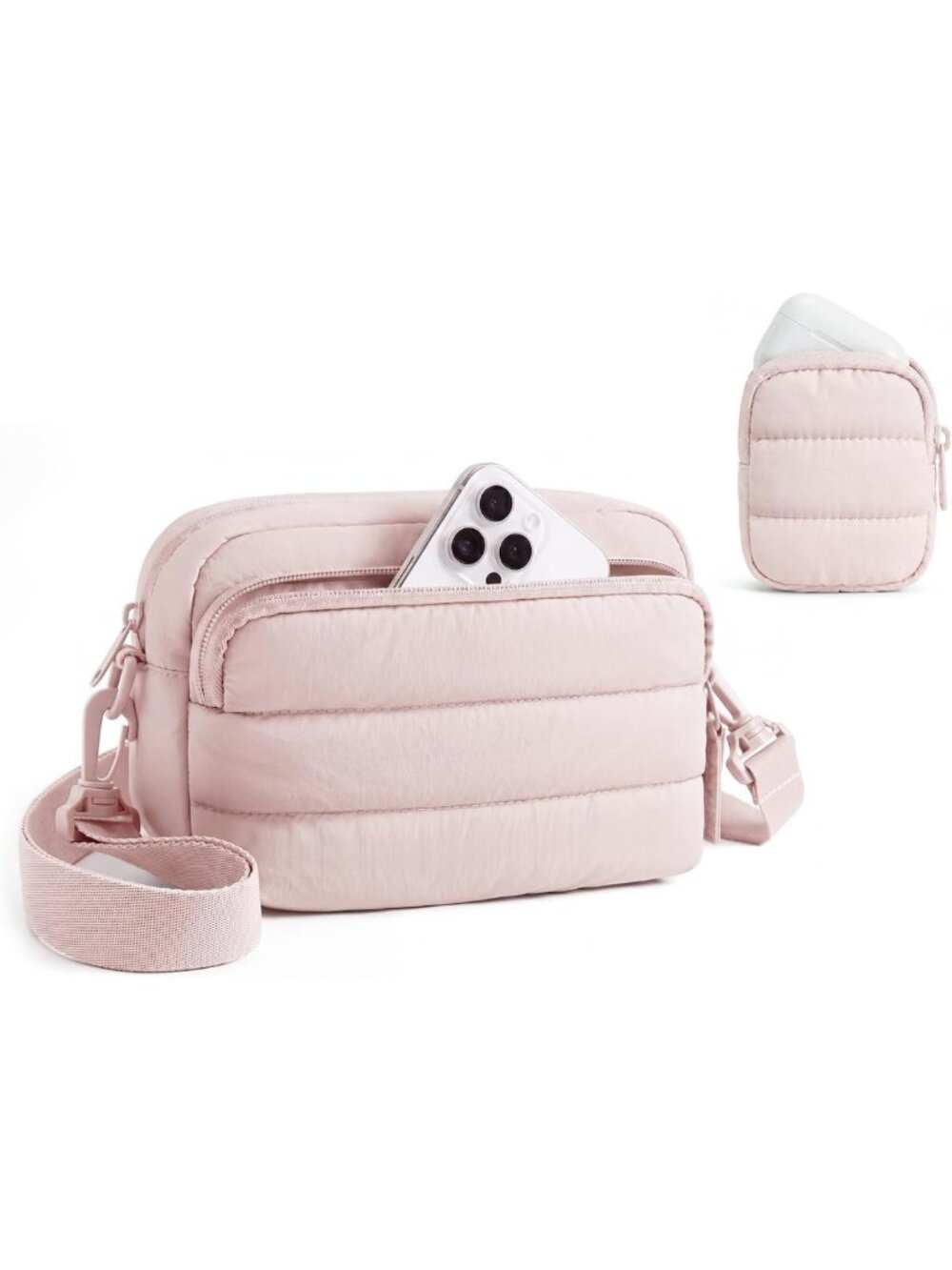 Stylish Women's Crossbody Bag with Mini Pouch | Puffer Hobo Travel Purse